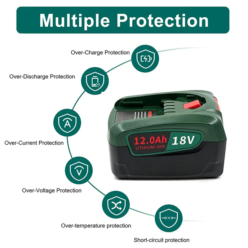 12000mAh Battery For Bosch PBA 18V Replacement Battery For Bosch Home & Garden PBA PSB PSR 18V Battery Tools AL1880CV AL18815CV