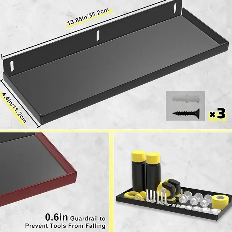 Wall Mounted Metal Tool Hanger Heavy Duty Steel Storage Rack for Screwdrivers Hammers Garage Workshop Tool Organizer Durable