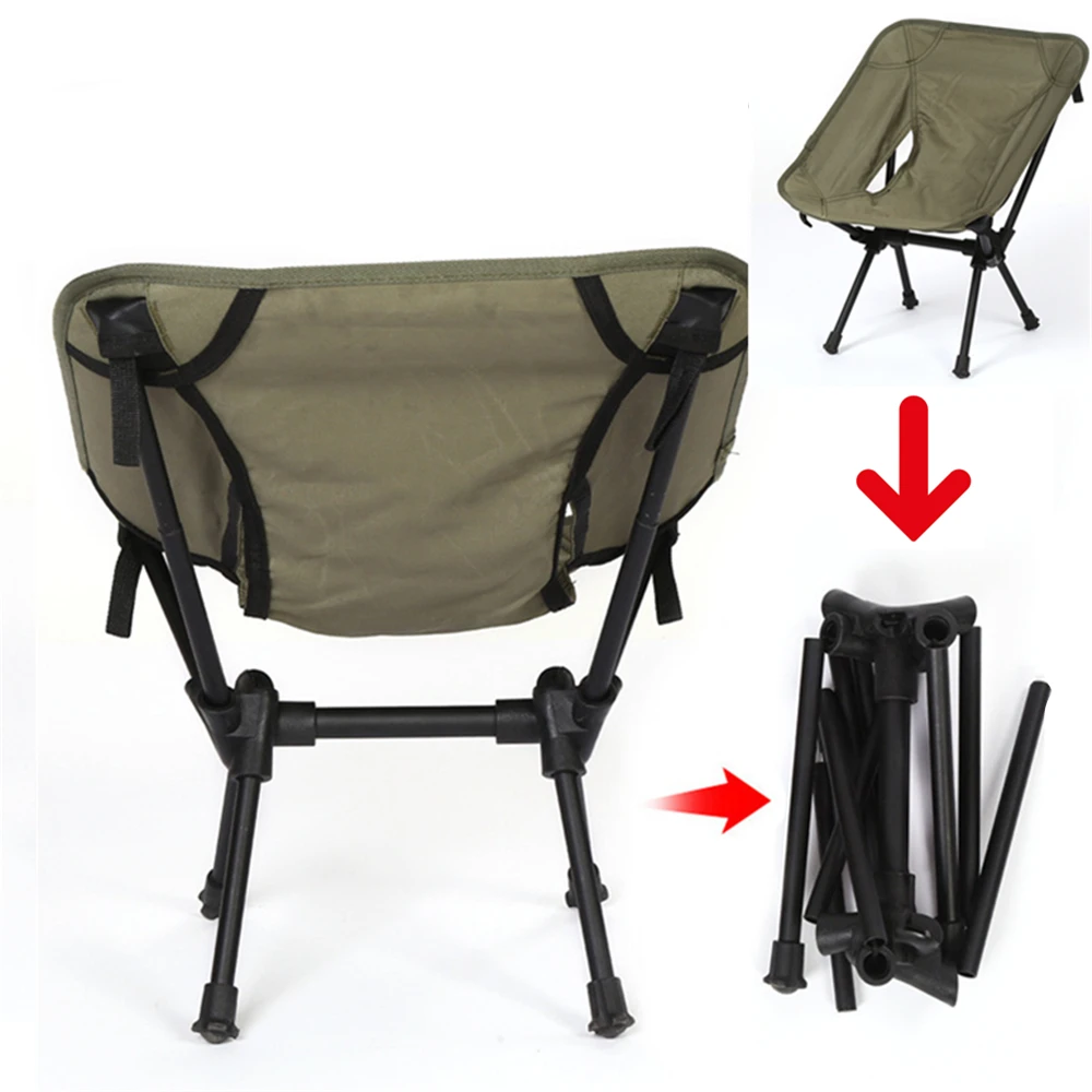 

Travel Folding Fishing Chair Outdoor Beach Chairs Ultralight Camp Chair with Storage Bag Hiking Picnic Seat Portable Moon Chairs