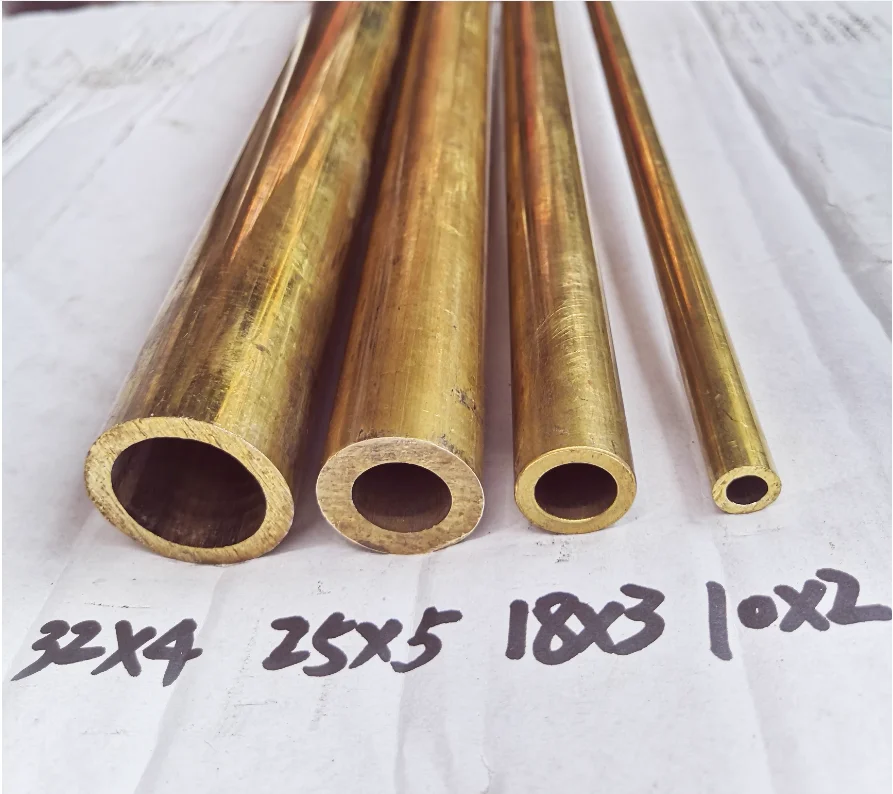 H62 Brass Hollow Round Tube Capillary Diy Thin Thick Wall Copper Sleeve Laser Cutting Customized Processing Wall thick 0.15-2mm