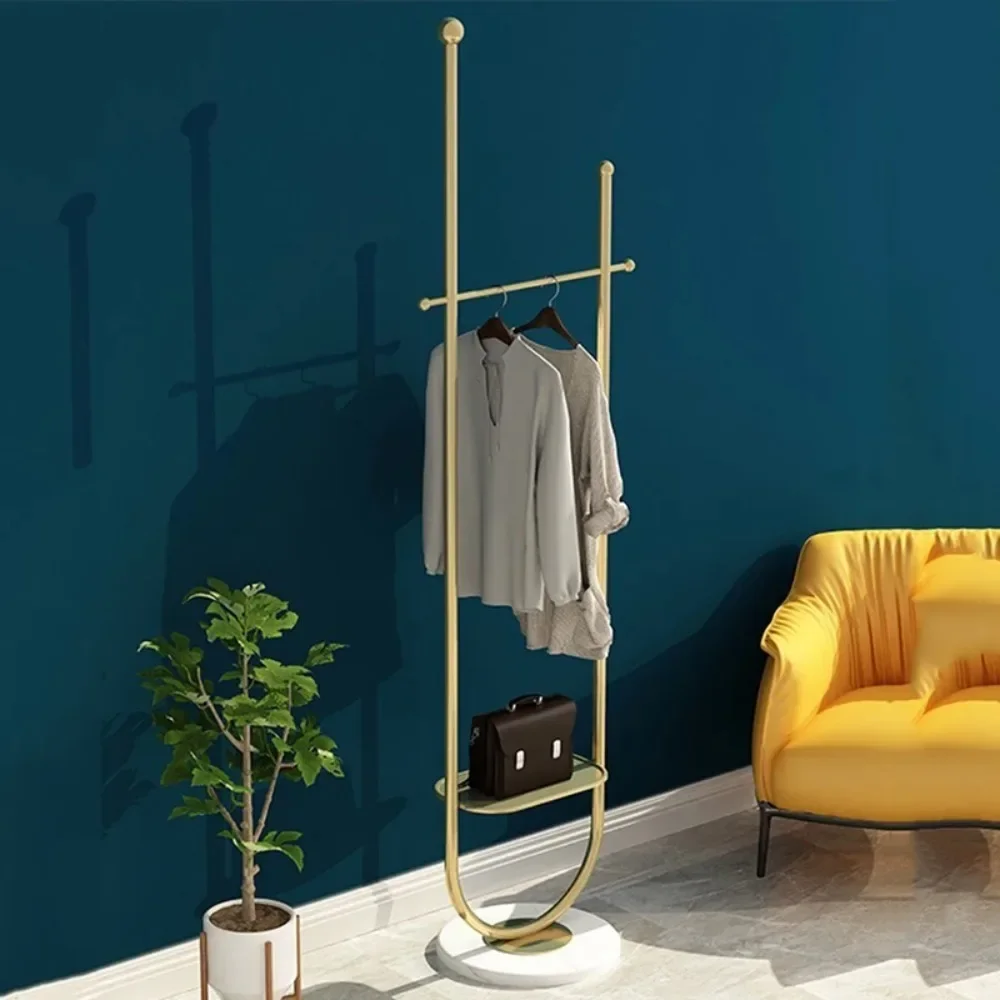 Metal Clothes Rack Modern Minimalist Hat Hanger Household Light Luxury Upscale Standing Coat Racks Space Saving Clothes Hangers