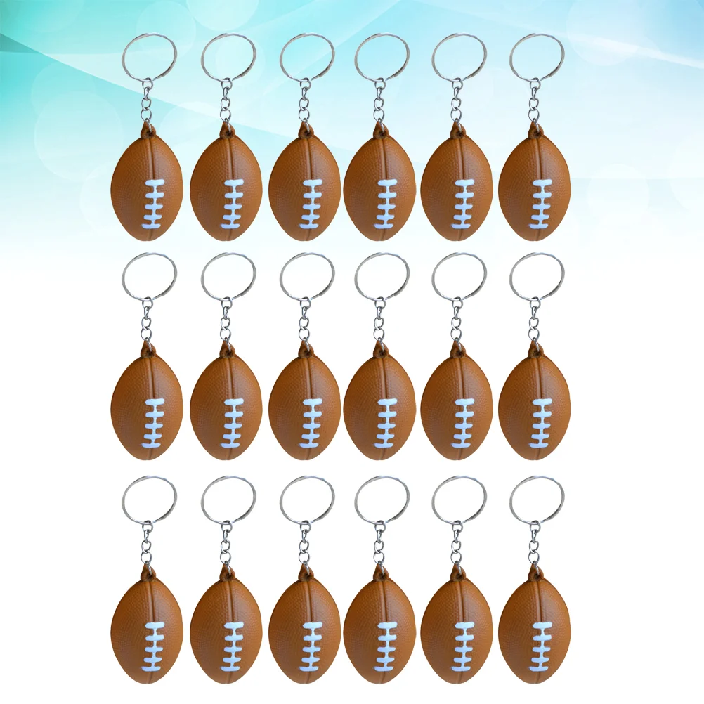 American Football Keychain Rugby PU Keyring Souvenirs Pendants Toys for Players Athletes Boys Teammates