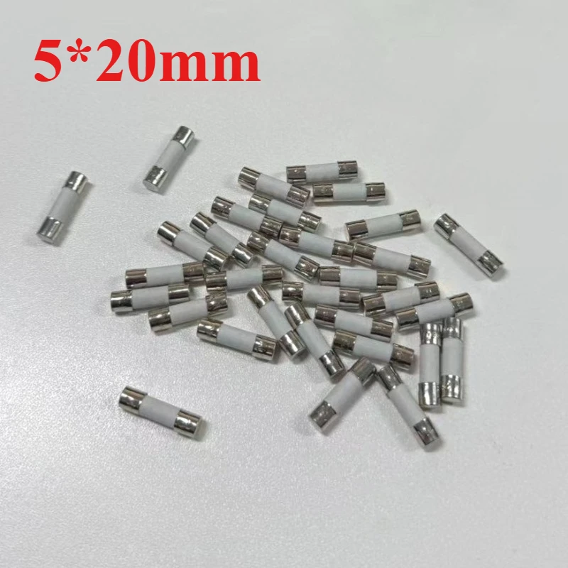 10PCS/Lot 5*20mmCeramic Fast Blow Tube Fuses 250V  0.5A 1A  2A 3A  4A 5A 6A 8A 10A 15A 20A 25A 30A