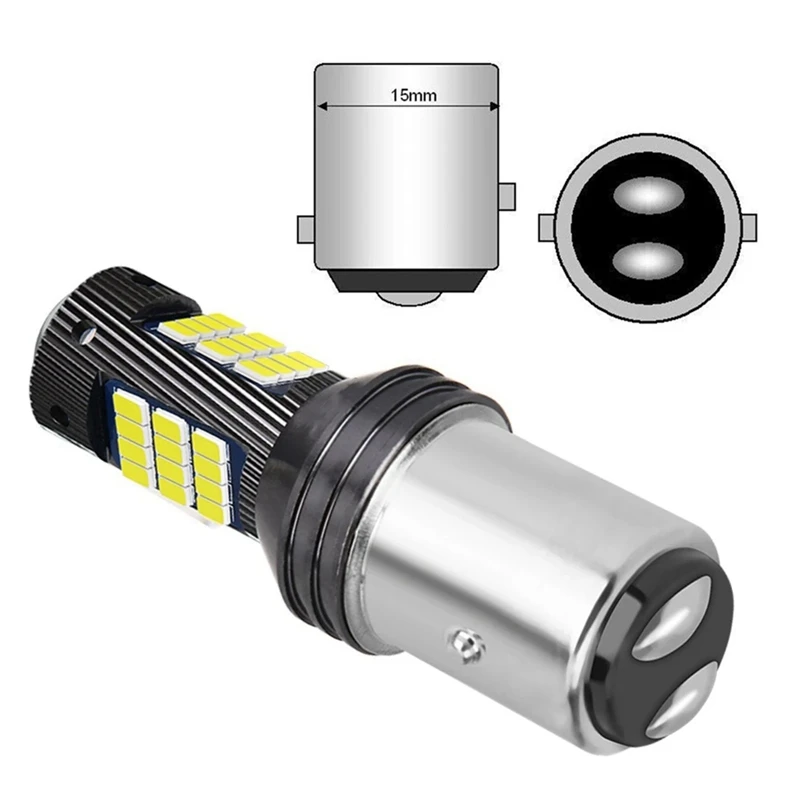 Car 12V Tail Light Brake Light Bulb Turn Signal Rear Fog Light Daytime Running Light 1157 White Light image 3