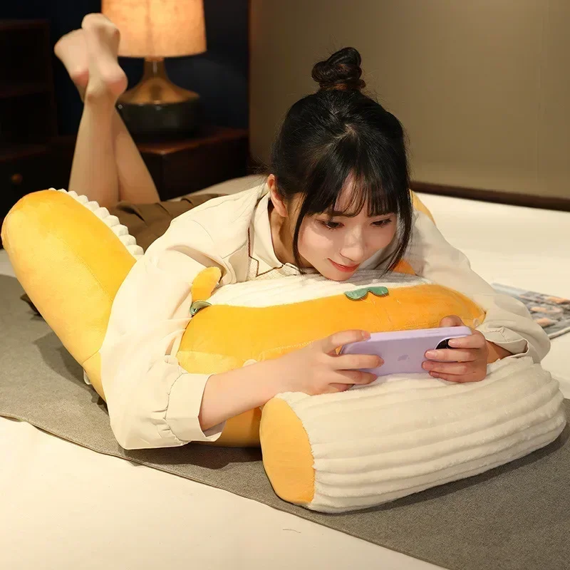 Bedhead Plush Fur Soft Pillow Cushion Student Dormitory Backrest Office Lunch Break Chair Cushion Cartoon Lovely Pillow