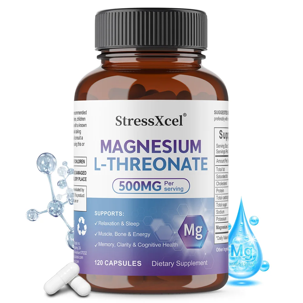 

Magnesium L-Threonate Capsules, Brain Health, Focus & Memory Support, Better Sleep Quality Nerve Cognitive & Metabolism