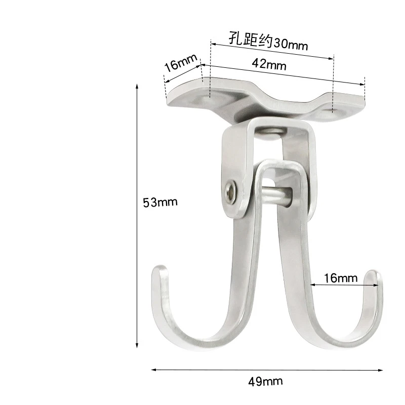 Ganchos de ventilador de acero inoxidable, ganchos de lámpara en forma de U, Base de ventilador de techo para colgar, ganchos de techo, ganchos para aplicaciones marinas, 1 ud.