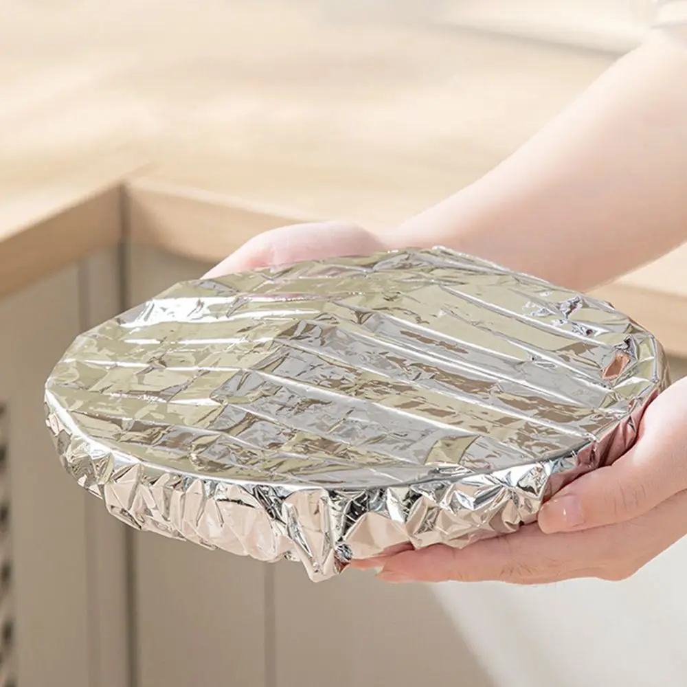 10/20/30/50Pcs Aluminum Foil Aluminum Foil Film Food Cover Thermal Insulation Films Reusable Food Insulation Cover Food Grade