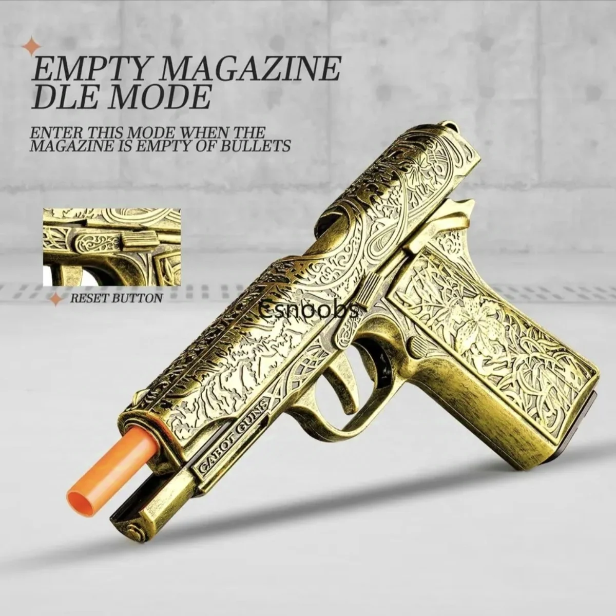 空のシェル排出おもちゃの銃彫刻 M1911 ピストル連続発射エアガンソフト弾丸ブラスタークリスマス誕生日ギフト