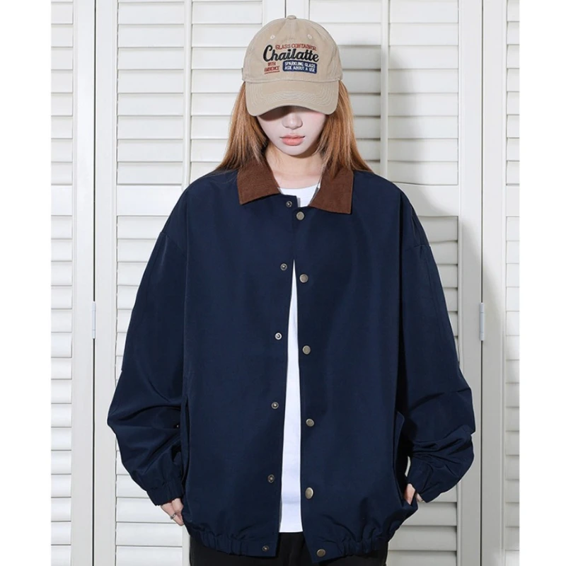 

Vintage Salted Streetwear Women's Baseball Jacket Loose Fit Casual Sports Coat Women Ballpark Bf Trendy Ins Spring Autumn Blazer