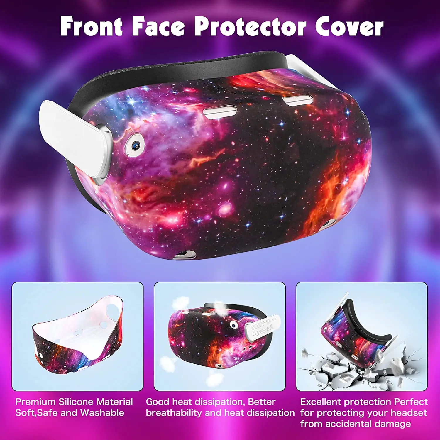 Защитный чехол Vr для Oculus Quest 2 Чехол для сенсорного контроллера Vr с ремешком Ручка для Oculus Quest 2 Аксессуары Ручка сенсорного контроллера Кожаный чехол Пыленепроницаемый и грязеотталкивающий