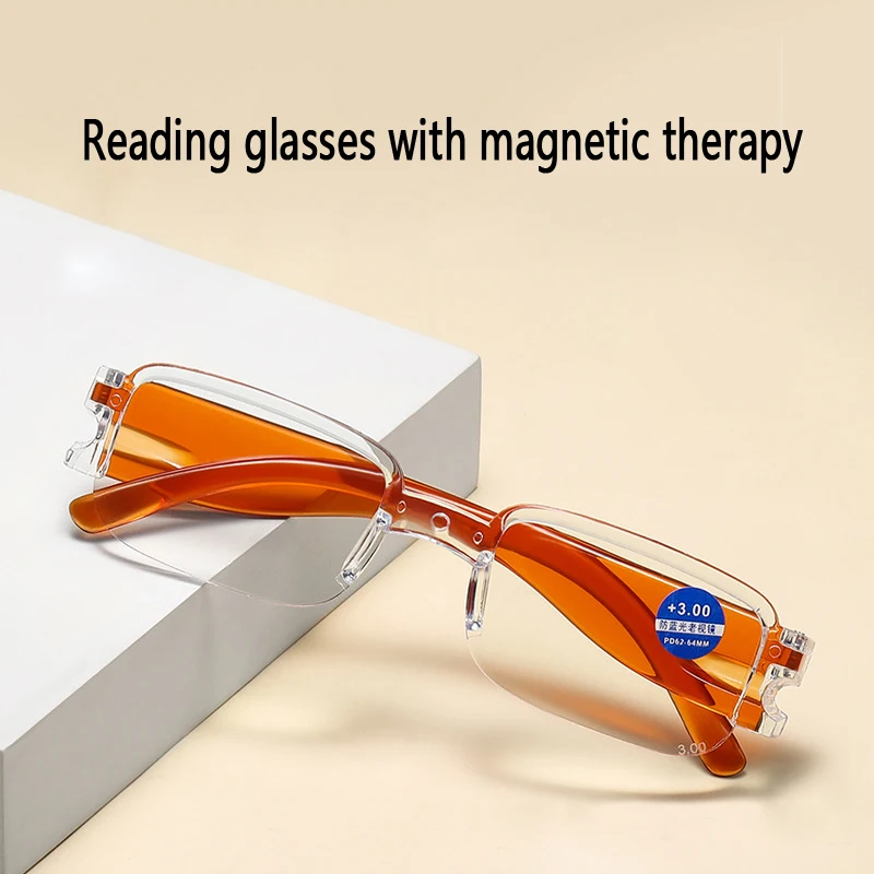 Anti Blue Light High Definition Reading Glasses Diopter +1.0 1.5 2.0 2.5 3.0 3.5 4.0 For Magnetic Therapy Presbyopia Eyeglasses