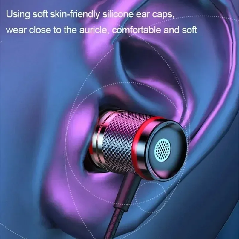 9D HIFI Schwere Bass In Ohr Kopfhörer 3,5 MM AUX/Typ-C Digital Kopfhörer Stereo Wired Headset mit Mikrofon Ohrhörer Für Samsung Android