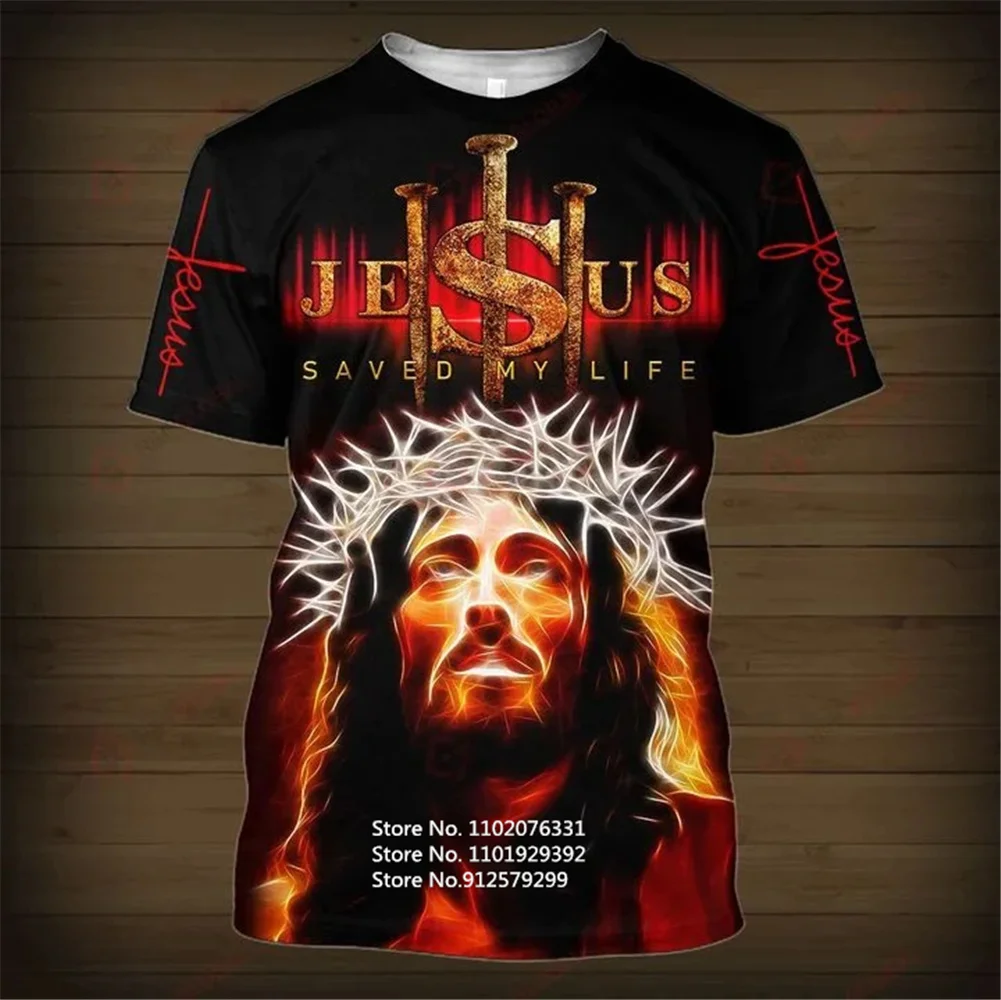 Men Women Fashion Jesus Christ 3D Printed T Shirts Funny Casual Short Sleeve Cool T Shirt Harajuku Streetwear Tee Tops