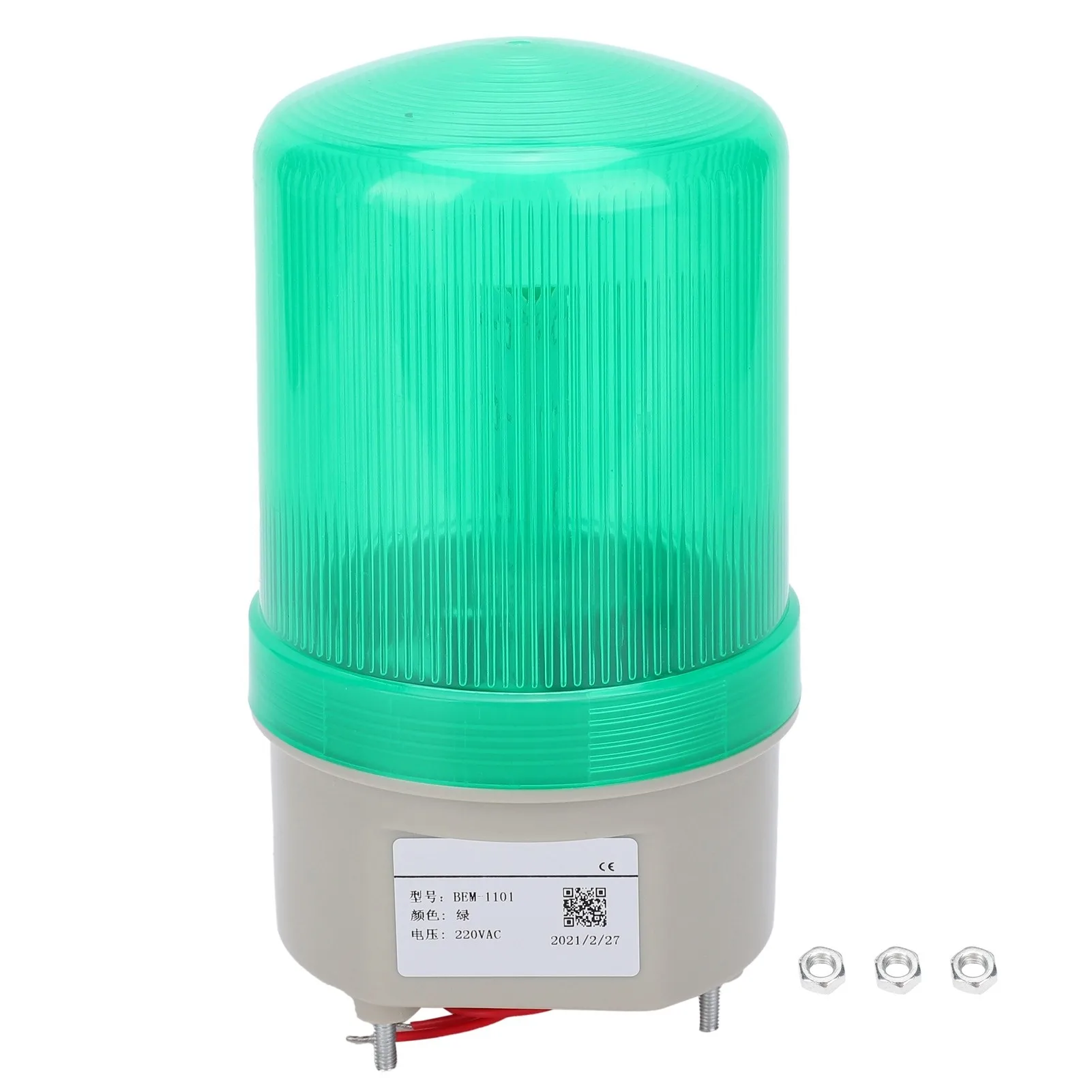 

BERM Warning Light LED Flashing Alarm Equipment Lamp Emergency Light 220VAC BEM‑1101Green