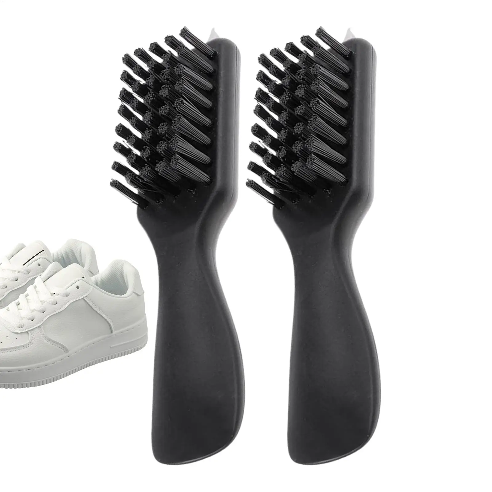 2PCS Golf Shoe Brush With Shoehorn Handle 2-Sided Bristle Cleaner Tool Portable Golf Club & Shoe Dirt Remover For Course Locker