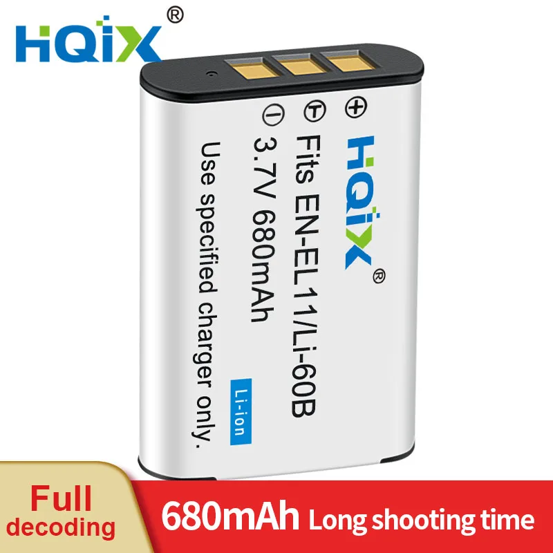 HQIX for Pentax Optio N50 W60 V20 L36 M30 V10 T30 Camera D-LI78 Charger Battery