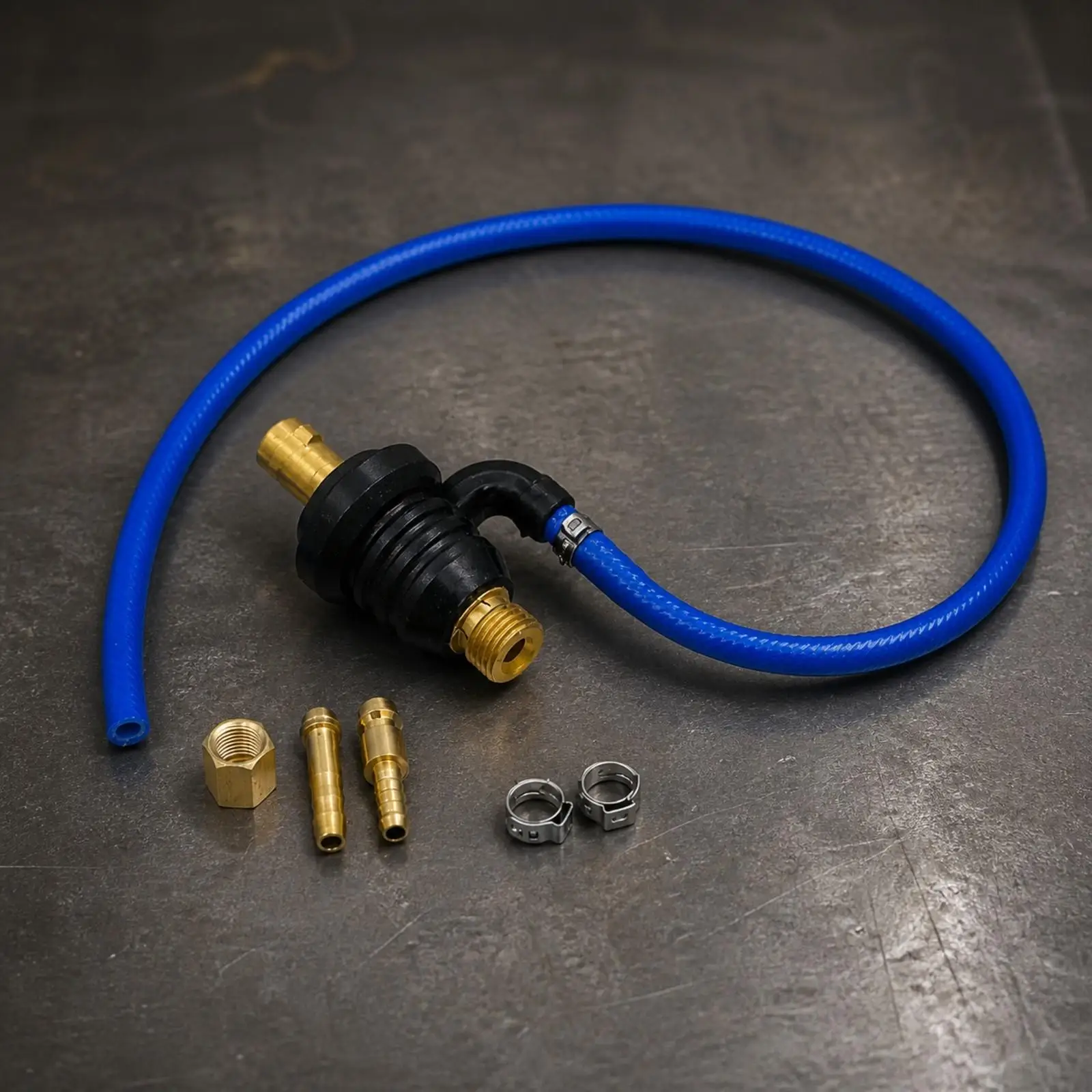 Hydraulic Connector Brass Adapter for Gas Cylinder with Rubber Hose Clamps for Fusing Equipment Workshop