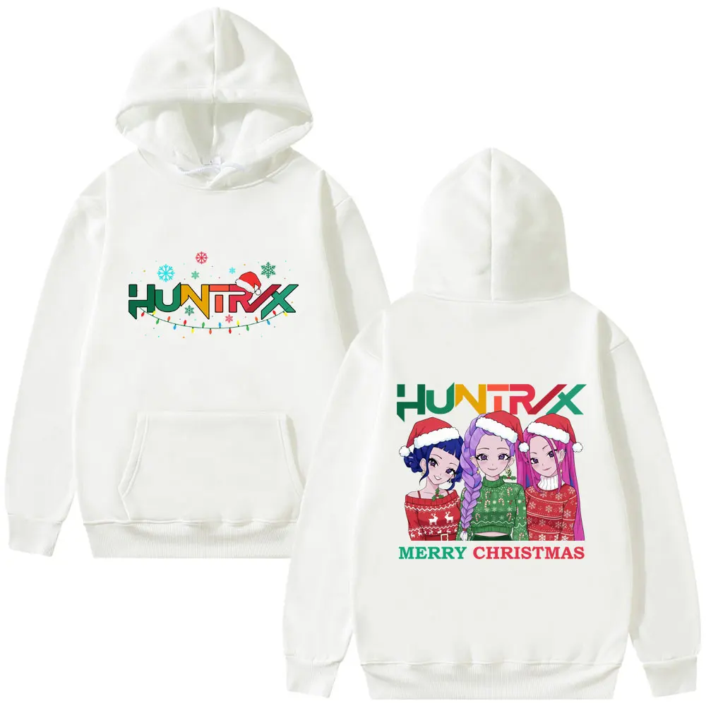 Kpop شيطان الصيادين رومي ميرا زوي هوديي الرجال النساء عيد الميلاد هالوين Sytle الشارع الشهير الذكور موضة خمر هوديس المتضخم #5