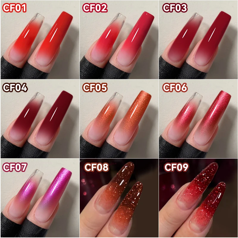 UR SUGAR 9 Farben Rotes Glitzer-Patting-Gel Metallic-Serie Nagel-Patting-Gel Reflektierendes Soak-Off UV LED Stamping-Gel Lack