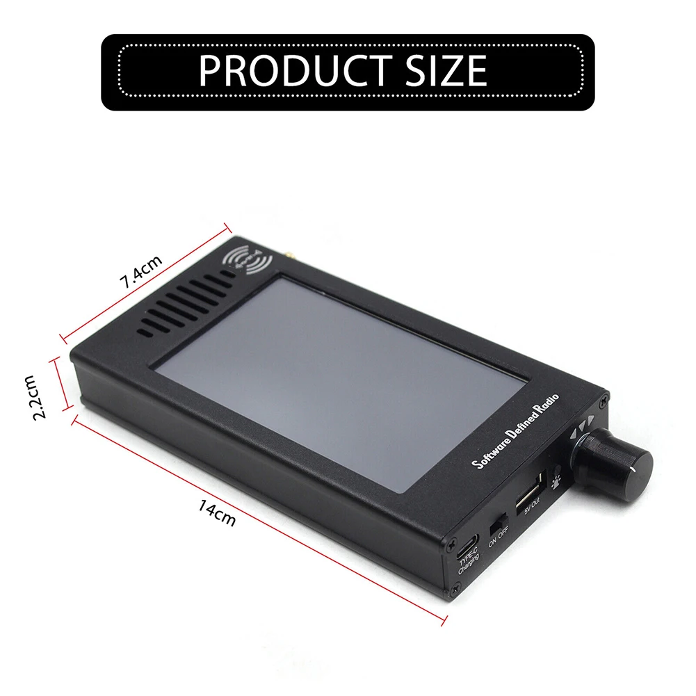 As Shown In The Picture Ham Radio Receiver 4.3-inch IPS 800x480 16-bit Sampling 5000mAh Battery Outdoor Listening