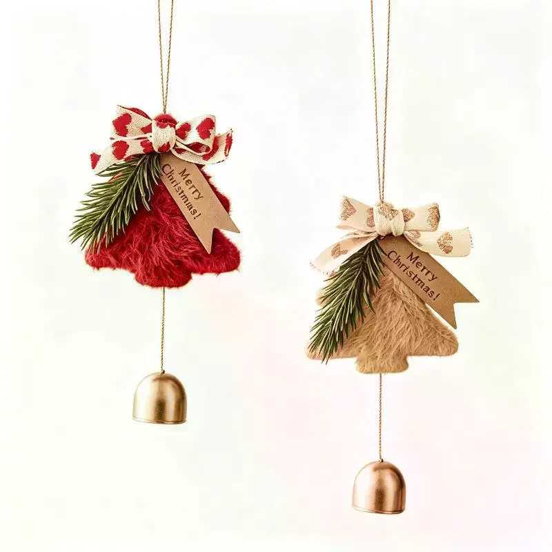 Plush Christmas Tree Hanging Ornaments Handmade Soft Xmas Decor Pendants for Home Party New Year Holiday Decor Gift