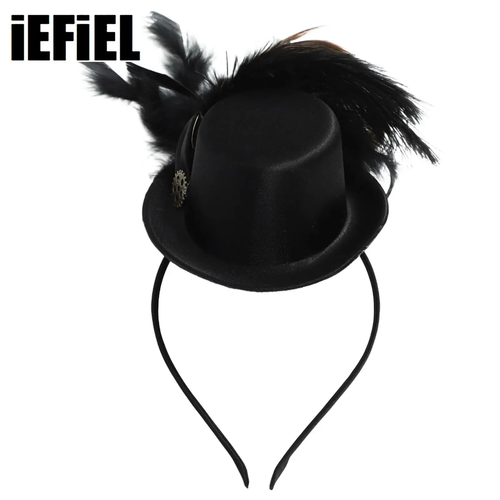 Tocados de Kentuckye Derbys para boda para mujer, pastillero de plumas, tocado para fiesta de té y cóctel, aro para el pelo de maestro de ceremonias de circo