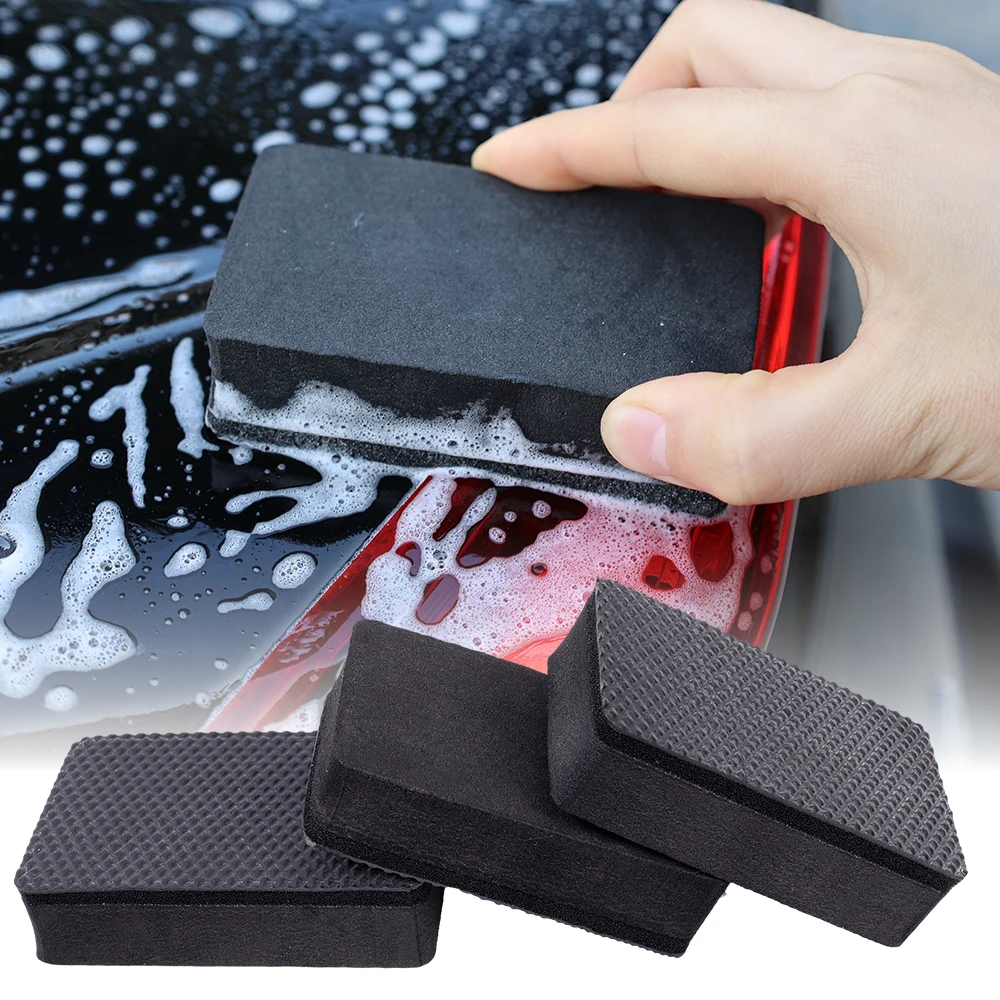 Car Wash Magic Clay Sponge Wipe Waxing Polishing Black Sponge Block Car Glass Cleaning Stain Removal Tool Magic Clay Bar Pad