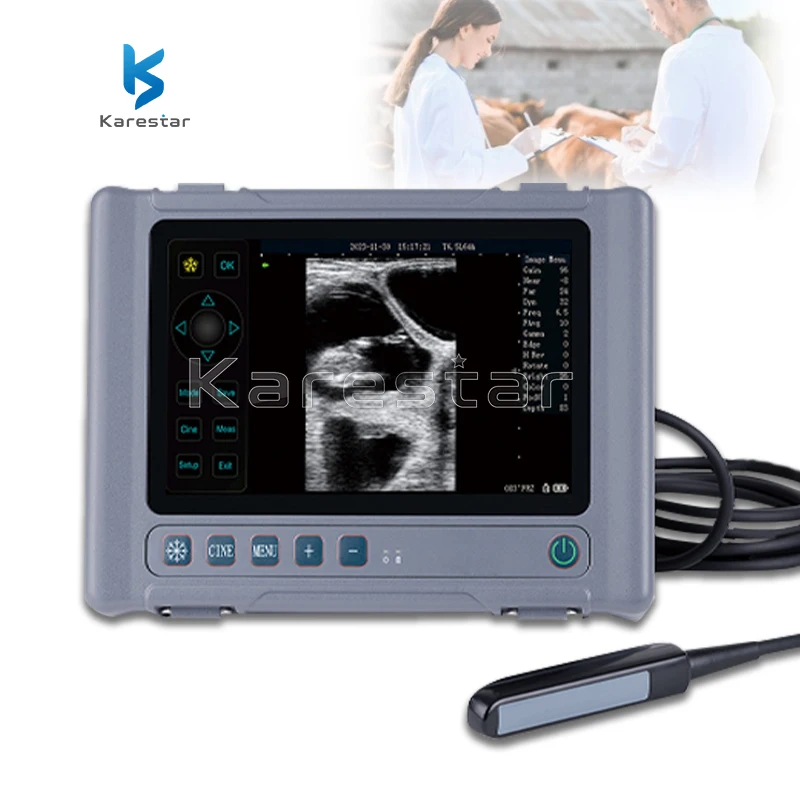 8 Inch Large Touch Display Farm Vet Cattle Horse Handheld Ultrasound Machine Portable Veterinary Ultrasound Scanner