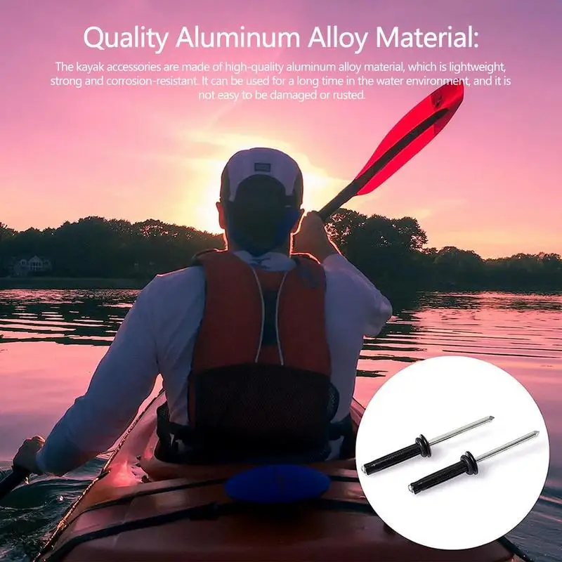 Marine Rivets 2.3 Inch Long Mounting Rivet Heavy Duty Tri-Grip Tool Accessories Fixing Equipment Aluminum Alloy Kayak Canoe Boat