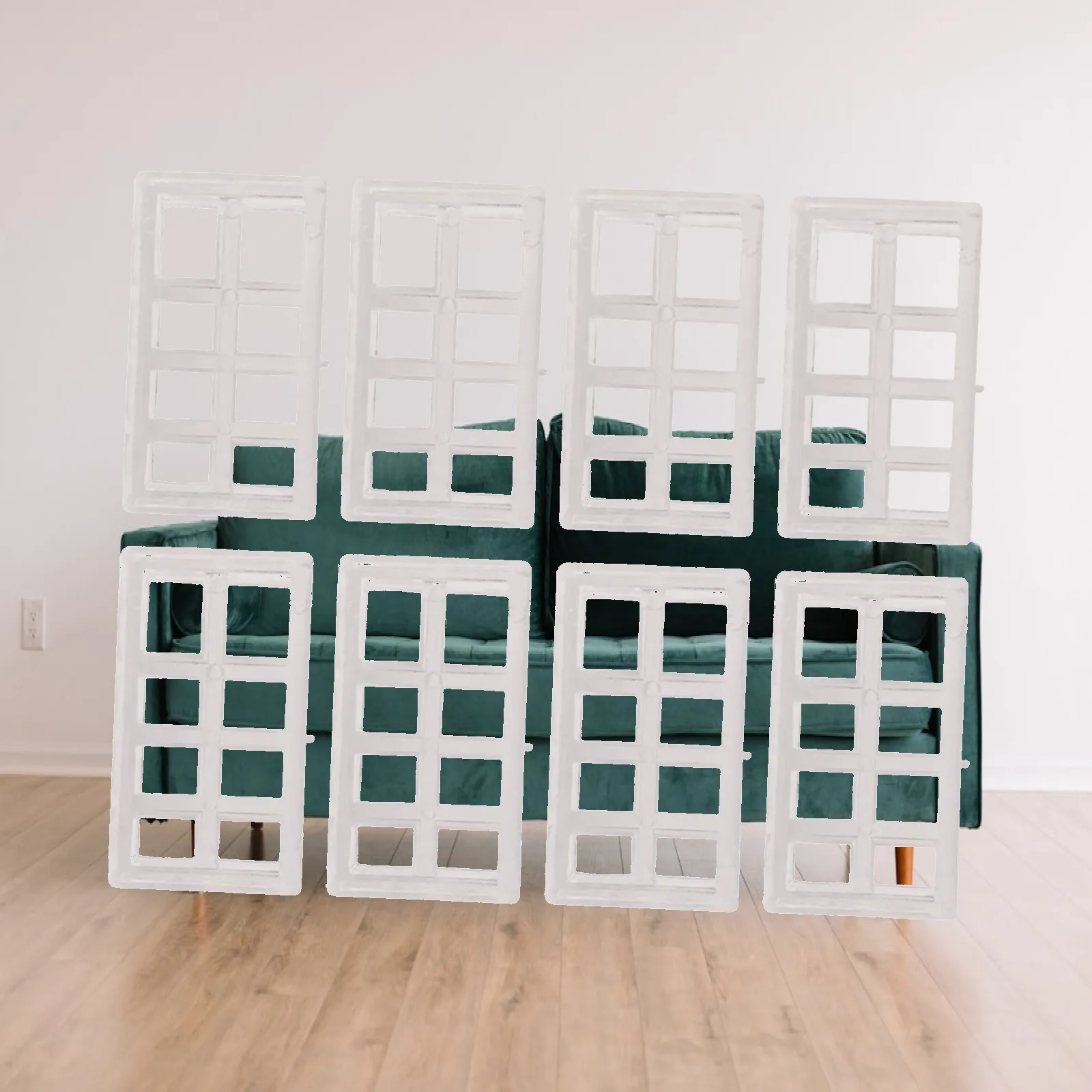 Transparent Acrylic Curtain Bracket Spacer Blocks Plastic Window Bracket for Any Room Install