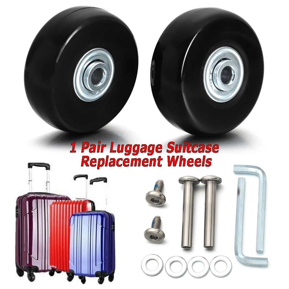 Suitcase Replacement Wheels Suitcase Parts Axles Diameter 40mm/50mm/60mm Silent Travel Luggage Wheels Casters Repair Replacement