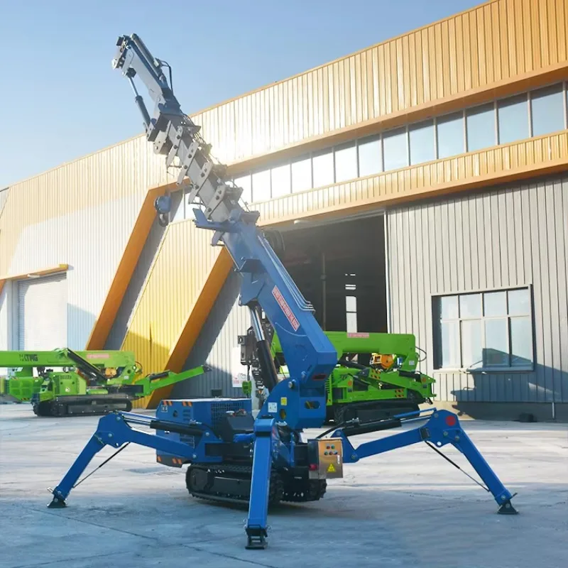 2 Ton Small Mobile Hydraulic Spider Crane  Portable Crawler Spider Crane with Wireless Remote Control