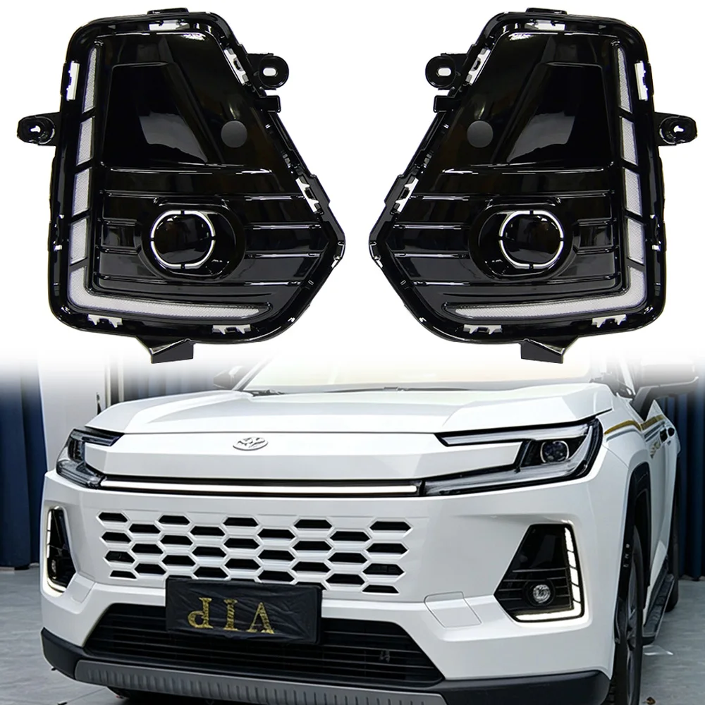 New For Toyota RAV4 2026 LE SE XSE XLE Premium L‑Shape LED DRL Daytime Running Light Angel EyesWhite/Yellow Front Fog Lamp