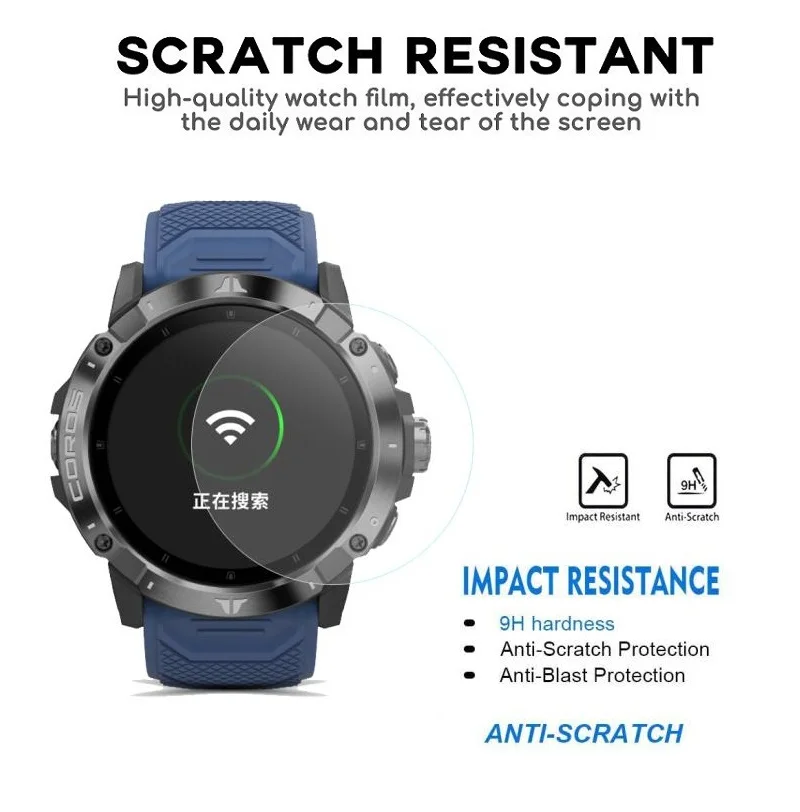 5PCS Smart Watch Screen Protector for Coros Vertix 2 Tempered Glass HD Clear Anti-Shatter Protective Film for Coros Vertix2