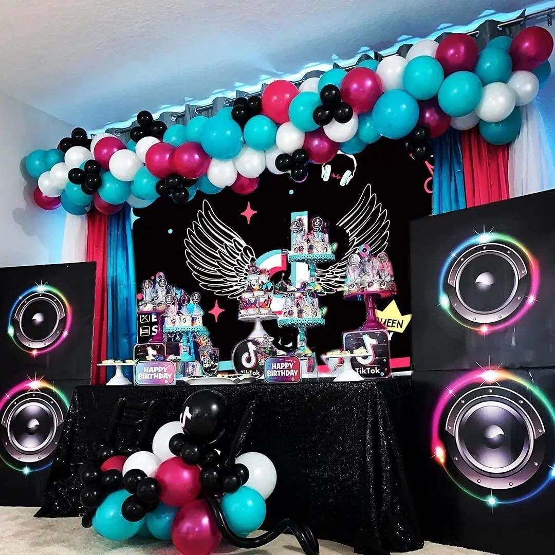 Popular Musical Symbol Background Picture Studio Beat Audio Frequency Birthday Party Photography Backdrop Photo Booth