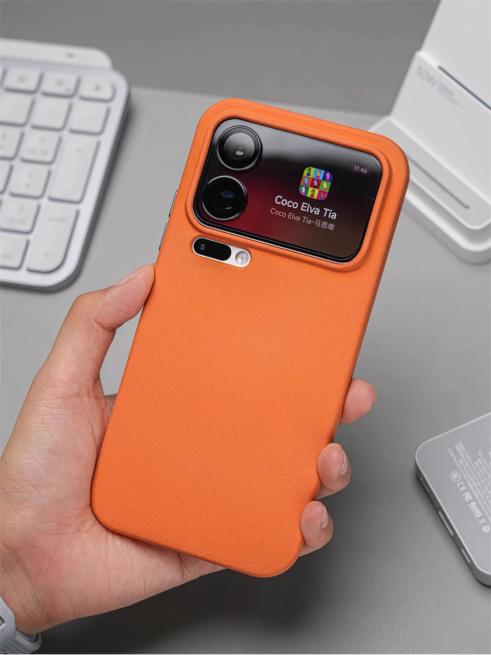 Luksusowe, jednokolorowe, matowe, miękkie silikonowe etui Rock Sand do Xiaomi MI 17 Pro Max Poco F8 Ultra z magnetycznym ładowaniem bezprzewodowym. — zdjęcie produktu 3
