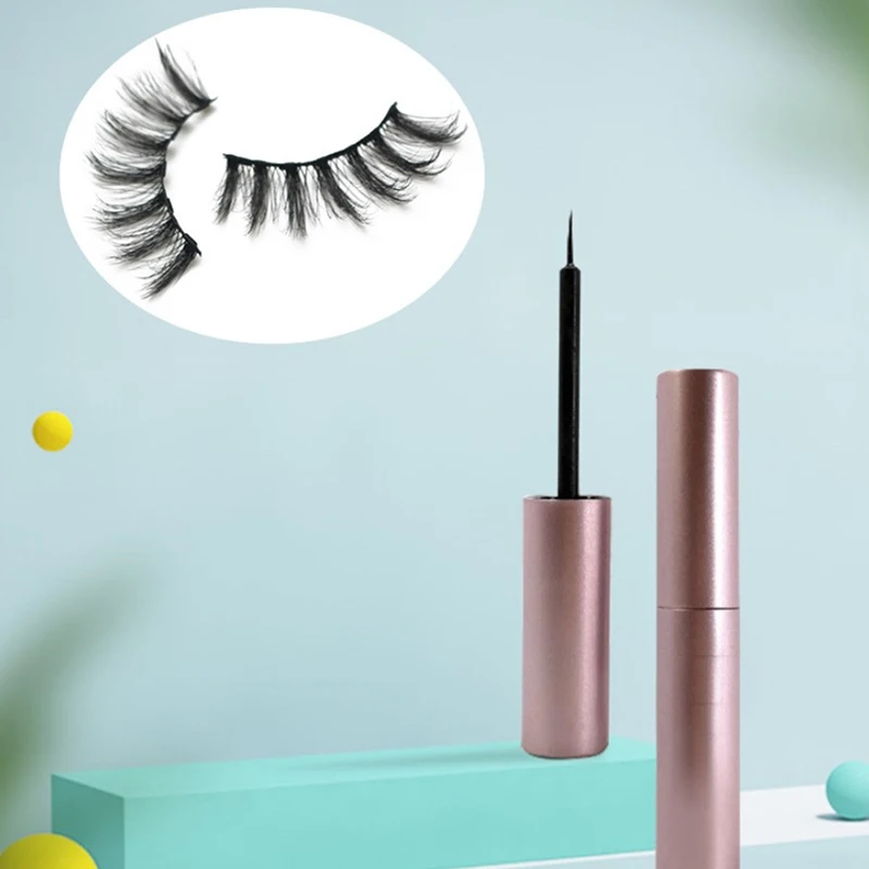 1 para magnetyczny rzęsy z norek 3D do makijażu magnetyczne rzęsy zestaw pincet Eyeliner