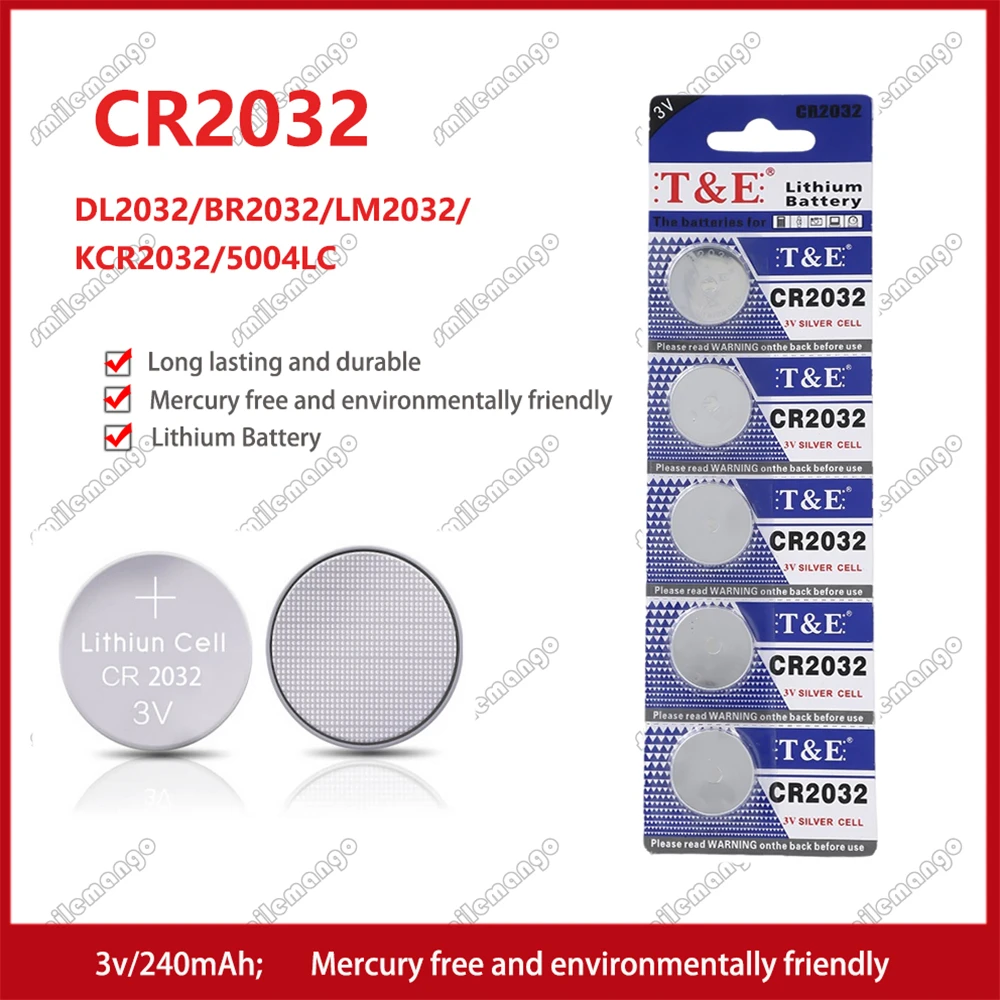 

CR2032 CR 2032 DL2032 ECR2032 3V Lithium Battery For Watch Toy Calculator Car Key Remote Control Button Coin Cells