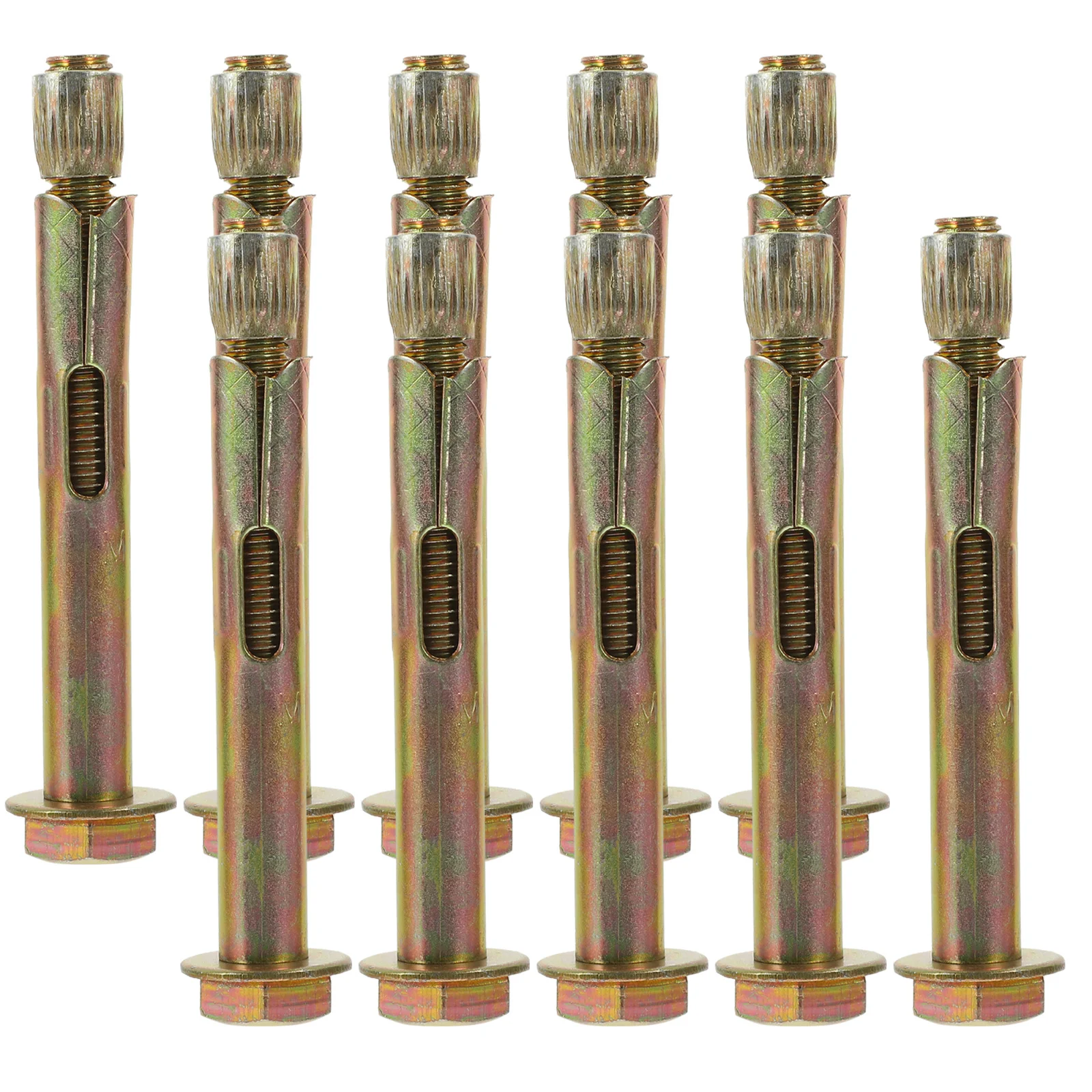 

10Pcs Concrete Anchor Knurled Expansion Bolt Carbon Steel M8x80 Drop-in Anchors Heavy Duty Fixing for Solid Walls Air