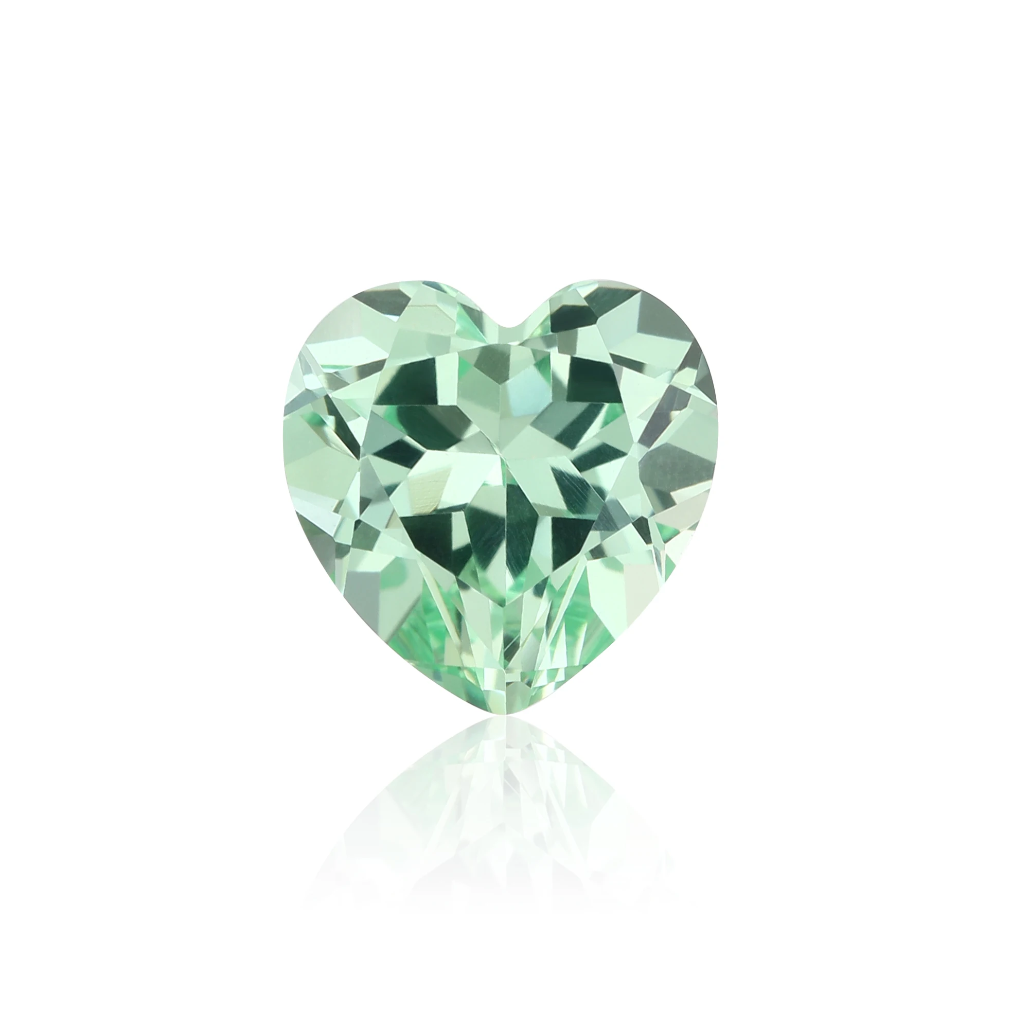 Eme jewe  Lab Grown Sapphire  light green Heart Cut  For Charms Advanced Jewelry Making Materials With AGL Certificate