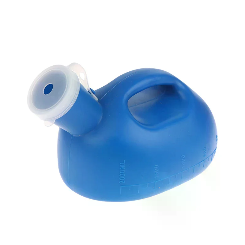 إمدادات المرحاض للخارجية 2000 مللي البلاستيك الذكور المسنين السرير قعادة زجاجة تبول جامع مع أنبوب 160 سنتيمتر المحمولة زجاجة بول التبول