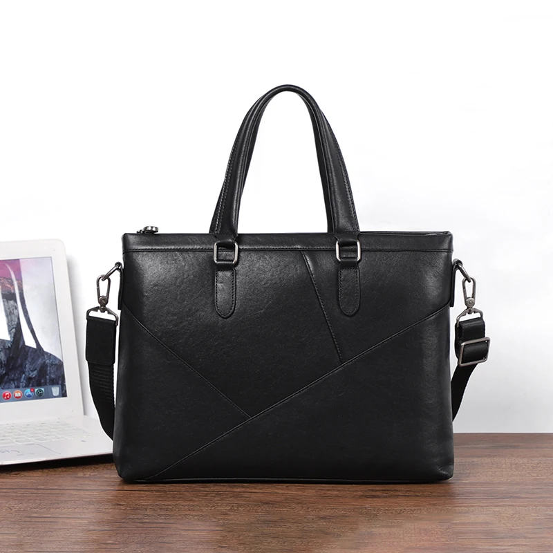 

2022 Business Small Handbags Men Genuine Leather Zipper Briefcases Document Bags Luxury Man Bag Travel shoulder Crossbody Bags