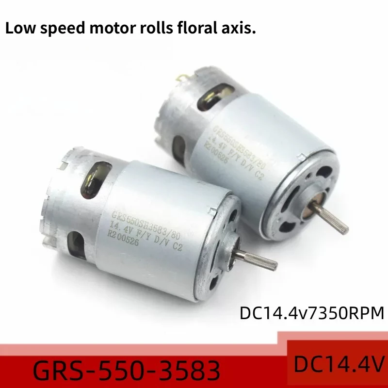 All-copper Wire Miniature Low-speed Torque Motor 550-3583 Rolling Floral Axis DC14.4v7350 High-torque Motor Parts.