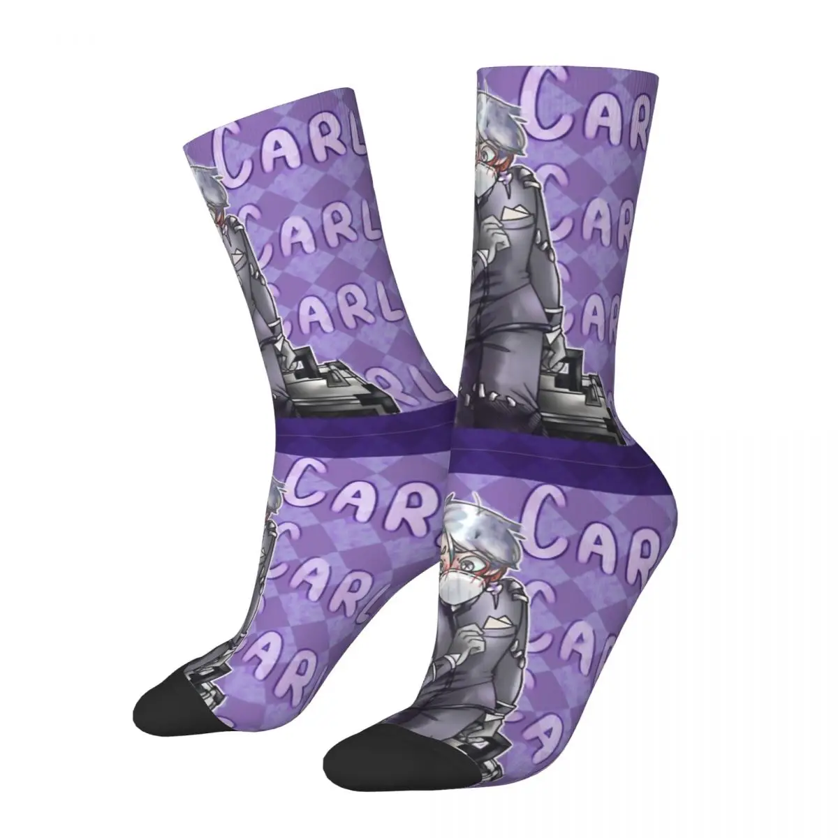 Hip Hop Vintage Aesop Carl Crazy Men's Compression Socks Unisex Identity V Asymmetrical Battle Arena Game Seamless Crew Sock