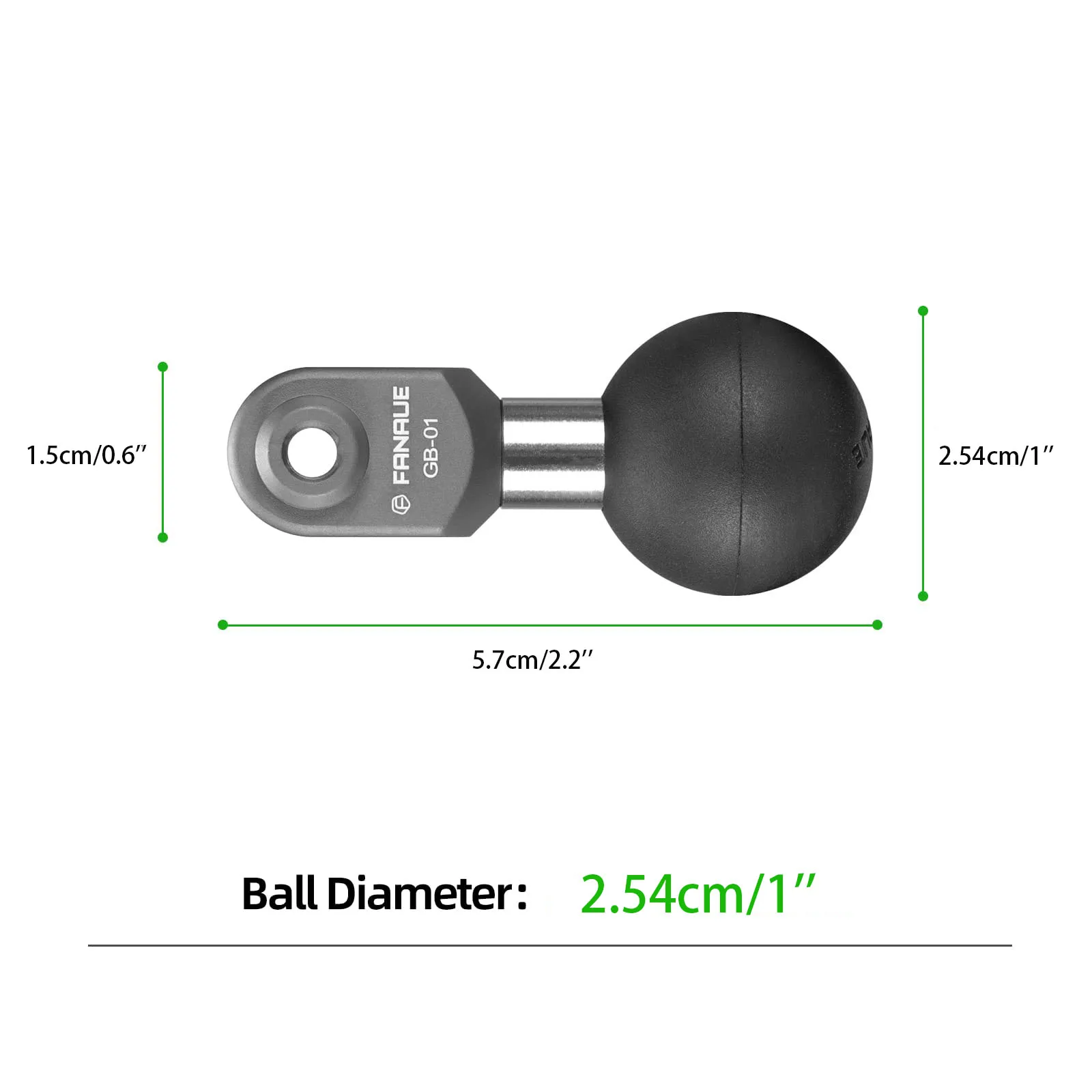 FANAUE Aluminum Alloy Sports Camera Bracket Adapter Ball Head 25/20/17mm Ball Head Stable, Non-Slip and Anti-Shake image 5