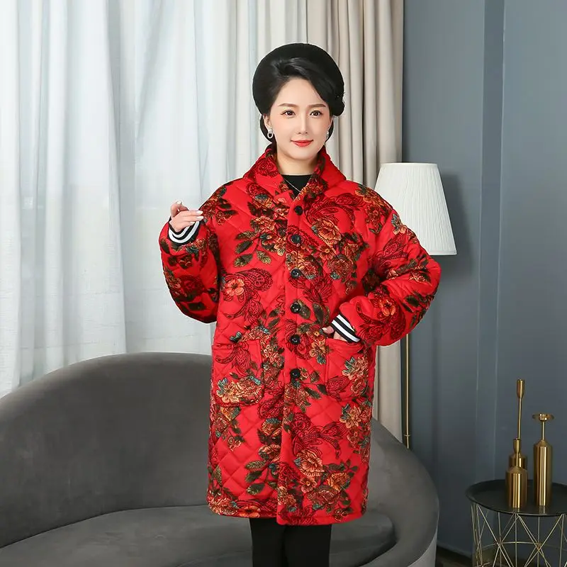 

Женские хлопковые парки среднего и пожилого возраста, свободное новое пальто с капюшоном, рабочая одежда, женская куртка, теплая толстая осенне-зимняя одежда C339