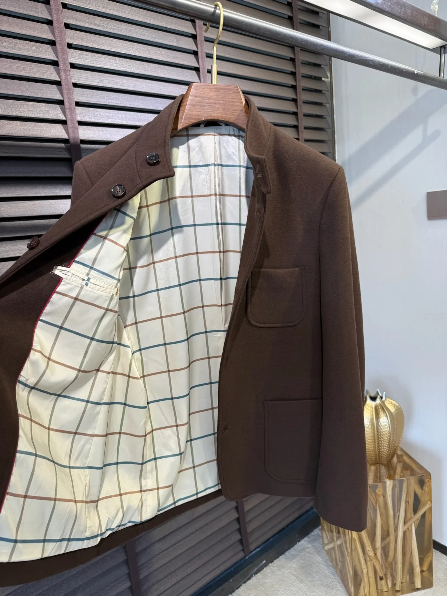 

LP Повседневный костюм с воротником Zhongshan итальянской шерстью 25aw