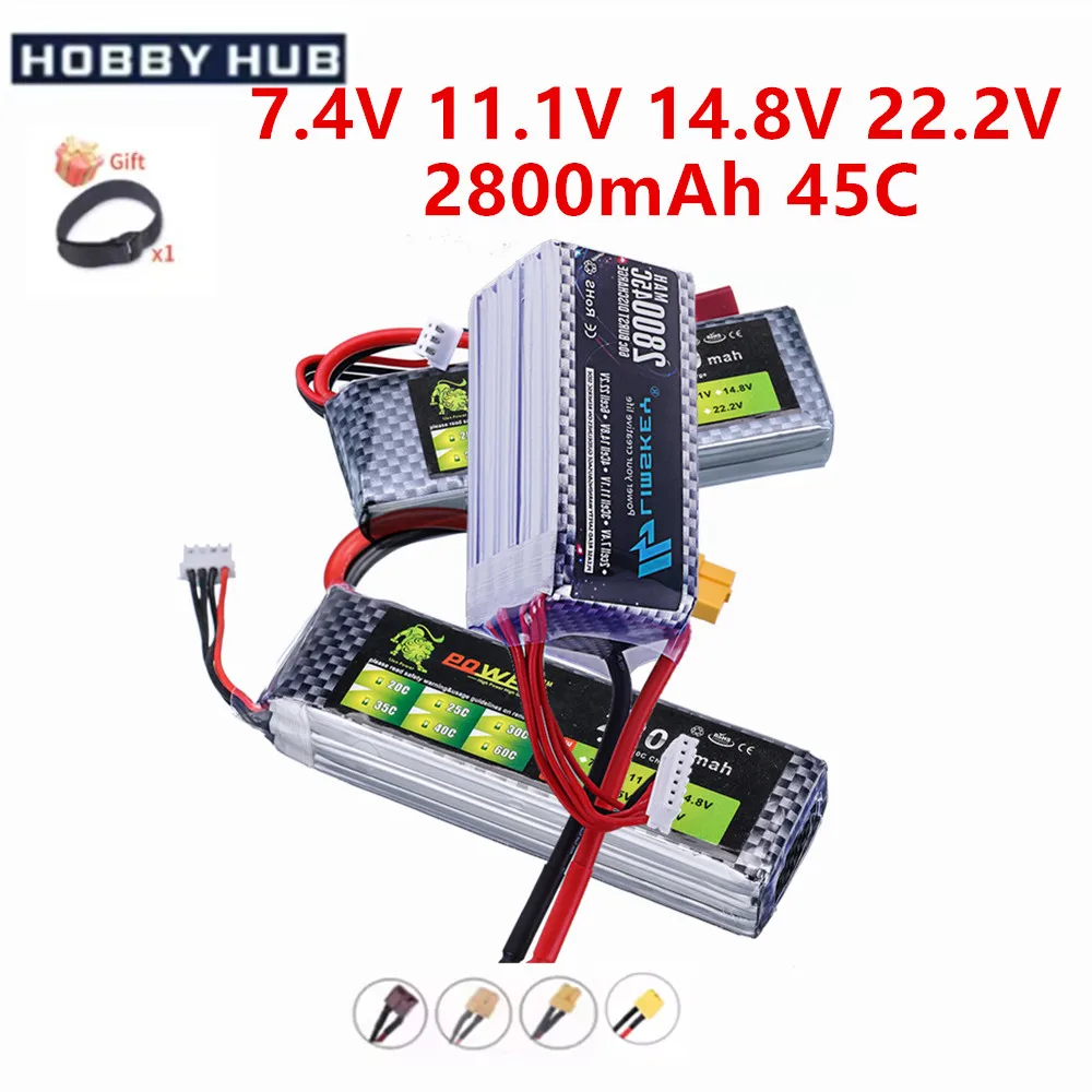 2800 mAh Lipo Batterie 7,4 V 11,1 V 14,8 V 22,2 v Für RC Quodcopter Autos Lkw Boot Drone 2 s/3 s/4 s/6 s 11,1 v Akku