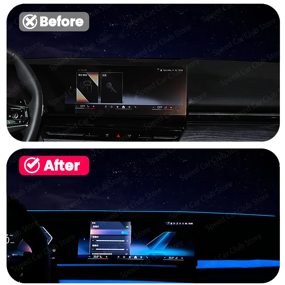 11 Color Car Interior Ambient Light For BMW G chassis Runs Through the Interior Decorative Strip LED